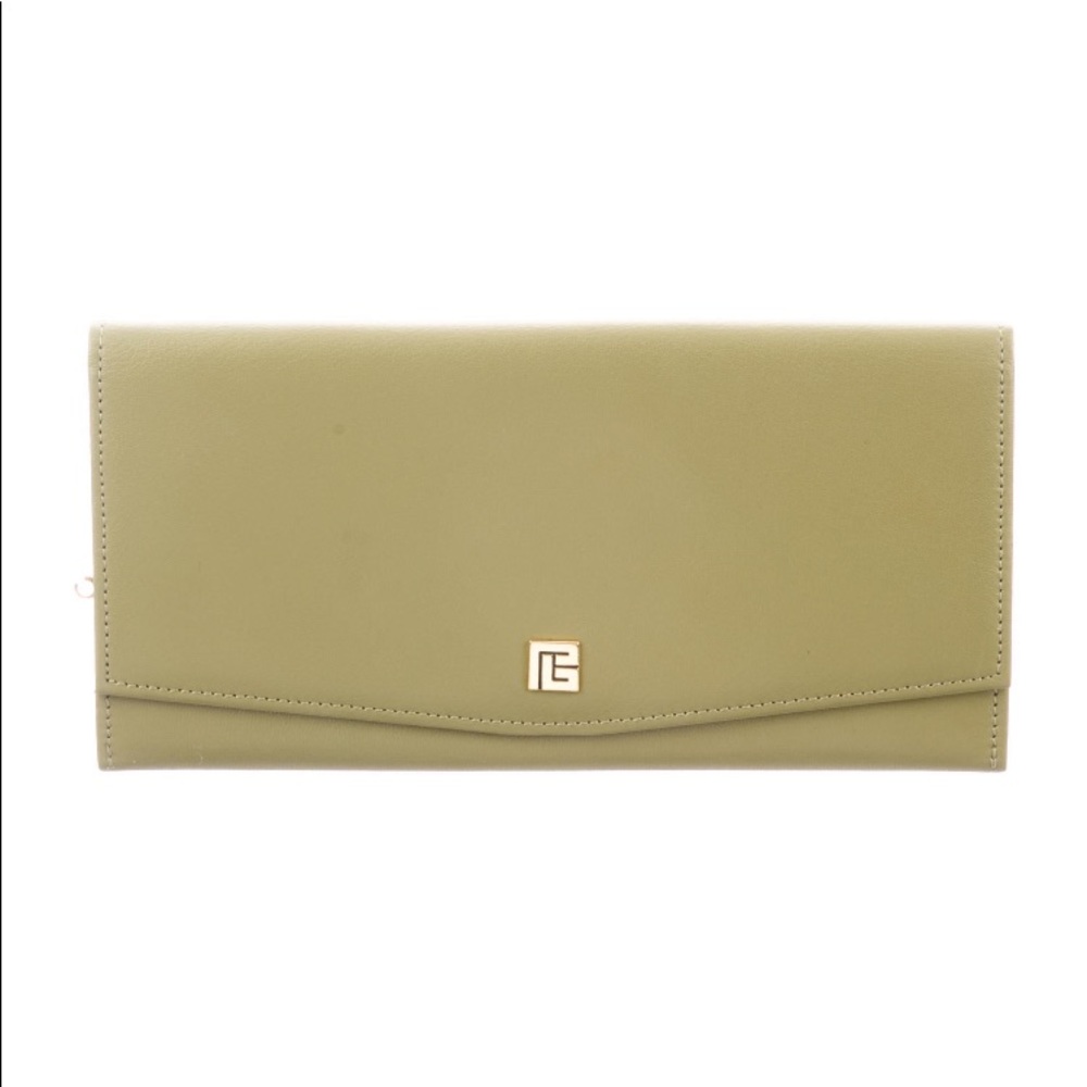 Pierre Balmain‎ Leather Vintage Wallet Olive Green